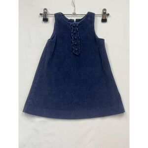 Ralph Lauren Baby Girls Navy Blue Corduroy Sleeveless‎ Dress 18M